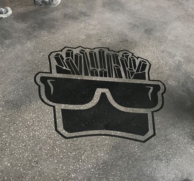 French Fries with a Sun Shade Logo