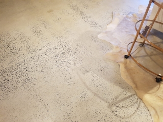concrete floor in a store
